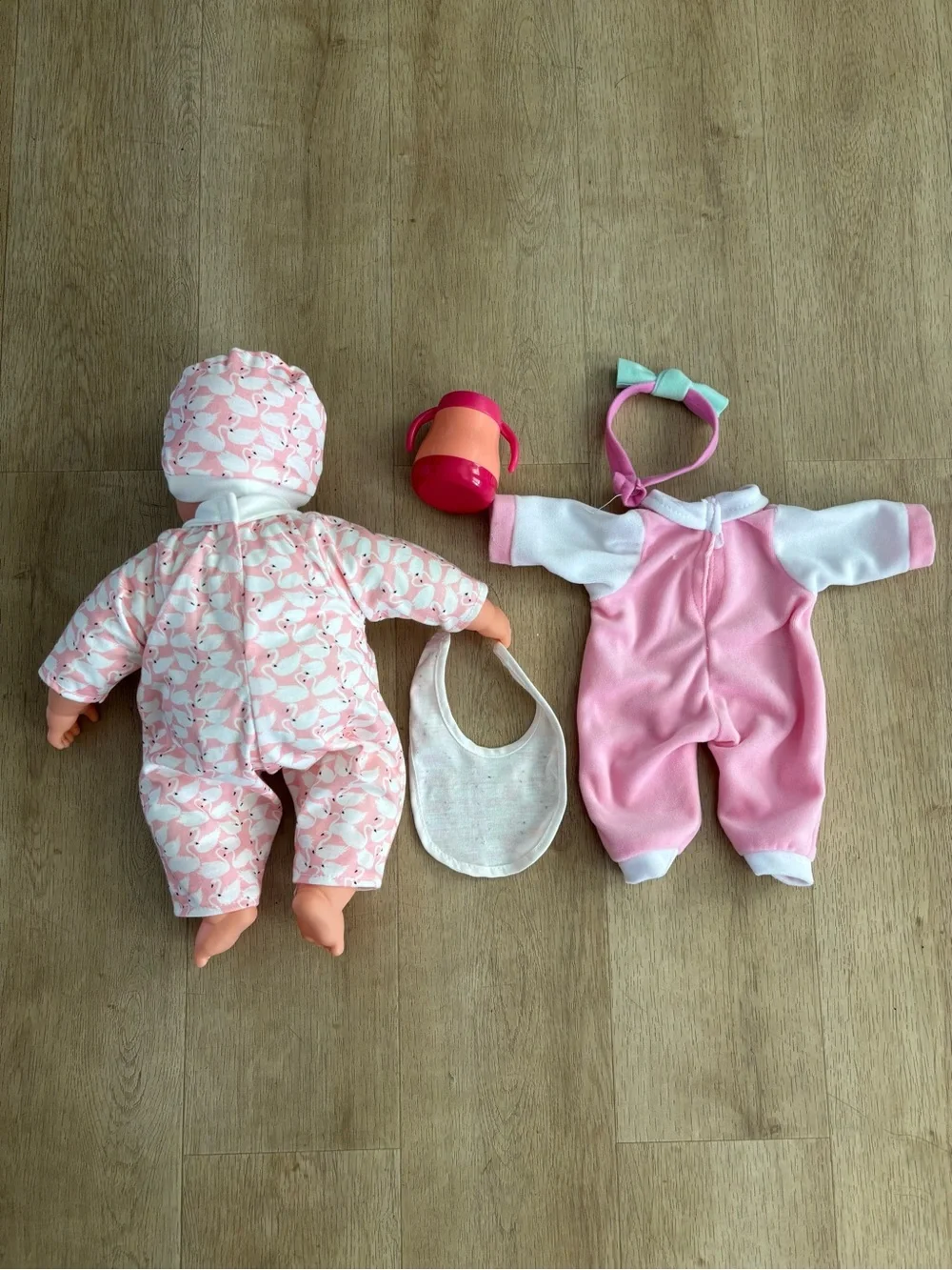 Soft Baby Doll with clothes bottle